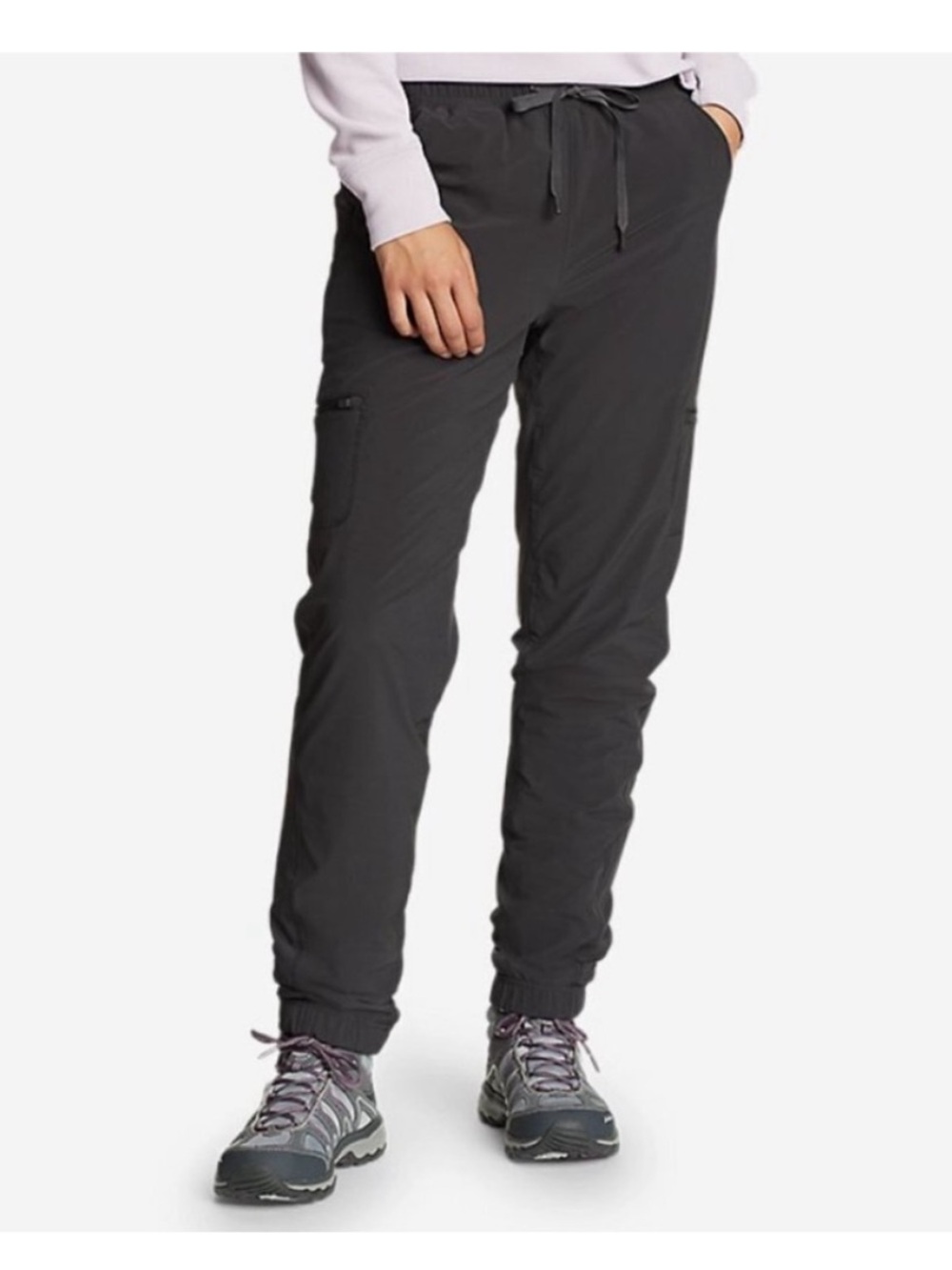 Eddie Bauer Black Fleece Lined Joggers Pants Size 14